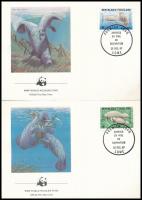 WWF Manatee set 4 FDC WWF: Manátusz sor 4db FDC-n