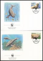 WWF: Dugong set 4 FDC WWF: Dugong sor 4 db FDC-n