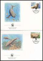 WWF Dugong set 4 FDC WWF: Dugong sor 4 db FDC-n