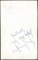 Házy Erzsébet (1929-1982) Kossuth-díjas és Liszt Ferenc-díjas magyar opera-énekesnő aláírása az őt á...