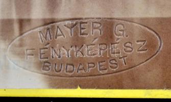 1867 Budapest, Tabán (Rácváros) főtér a februári árvíz idején, Mayer György fényképész felvétele, ka...