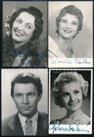 cca 1960 16 db kisméretű aláírt színészfotó. Mind aláírt, mind különböző 7x9 cm