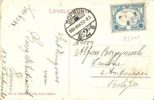 Sopron, Várkerület, villamos, Hauer Antal, Schaffer József, Ellis M. üzletei, gyógyszertár. Kummert ...