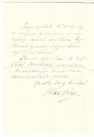 1944 Fanta Géza (?-?) nyugalmazott tábornok részvétnyilvánító levele Keresztes Ákos (?-?) nyugalmazo...