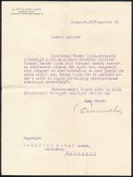 1937 Bp., Dr. Petracsek Lajos országgyűlési képviselő levele egy pártfogoltja érdekében