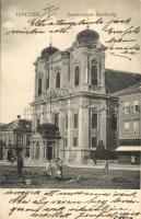 Temesvár, Timisoara; Dóm templom, Freund üzlete / church, shops