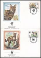 WWF Serval set 4 FDC WWF: Szervál sor 4 FDC-n