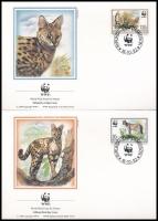 WWF: Szervál sor 4 FDC-n WWF Serval set 4 FDC