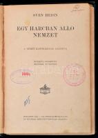 Hedin, Sven: Egy harcban álló nemzet. Bp., 1915, Athenaeum. Kissé kopott vászonkötésben, jó állapotban.