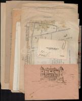 cca 1924-1954 A vattai herceg Odescalchi-kastély felújításával kapcsolatos iratok, rajzok