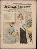 1901 Journal Amusant No. 110, journal humoristique - francia nyelvű vicclap, illusztrációkkal, 16p / French humor magazine