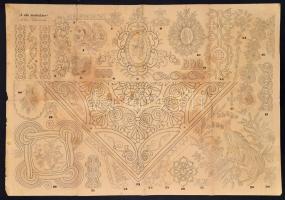 1873 Pest, A Nők Munkaköre kézimunka melléklete 13. szám, gazdagon illusztrált, 12p