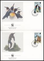 WWF Pinguin set on 4 FDC WWF: Pingvin sor 4 db FDC-n