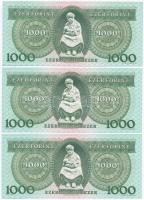1996. 1000Ft (3x) sorszámkövetők, "E" betűjel T:I