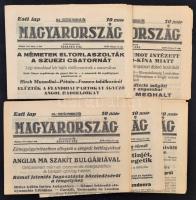 1941 A Magyarország című újság 5 db száma (34, 49, 52, 87, 177)
