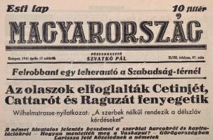 1941 A Magyarország című újság 5 db száma (34, 49, 52, 87, 177)