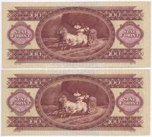 1975. 100Ft (2x) sorszámkövetők T:I