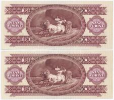 1989. 100Ft (2x) sorszámkövetők T:I-