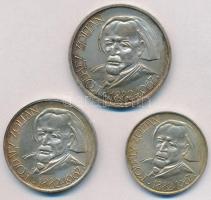 1967. 25Ft Ag + 50Ft Ag + 100Ft Ag Kodály sor T:1,1- patina  Hungary 1967. 25 Forint Ag + 50 Forint Ag + 100 Forint Ag Kodály set C:UNC,AU patina Adamo EM22, EM23, EM24; Krause KM#577, KM#578, KM#579