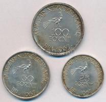 1967. 25Ft Ag + 50Ft Ag + 100Ft Ag "Kodály" sor T:1,1-  patina 
Hungary 1967. 25 Forint A...
