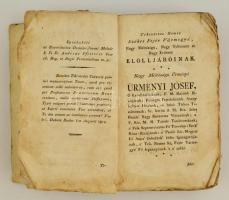 Dr. Molnár János. Orvosi törvény. Mellyet a két ns. magyar haza hasznára készített. Első kötet. Szék...