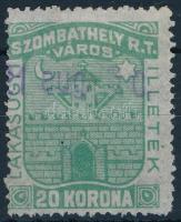 1922 Szombathely városi illeték bélyeg 9 sz. (7.500)