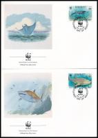 WWF: Animals of the sea 4 pcs on FDC WWF: Tengeri állatok sor 4 db FDC-n