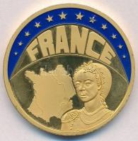 Franciaország 1997. "ECU / France - Jeanne d'Arc" festett, aranyozott fém emlékérem (...