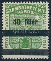 1928 Szombathely bizonyítvány kiállítási díj 24 sz. bélyeg (4.000)