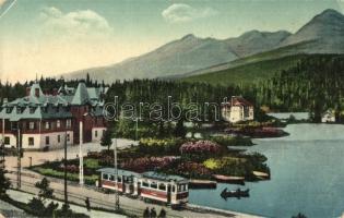 Tátra, Csorba tó, villamos. Lichtig 1265. / Strbské Pleso / Csorber See / spa, lake, tram (EK)