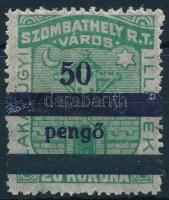 1945 Szombathely bizonyítvány kiállítási díj 50 sz. bélyeg (3.000)