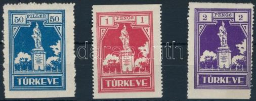 1930 Túrkeve városi illetékbélyegek 4-6 sz. (9.500)