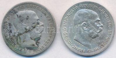 Ausztria 1893-1915. 1K Ag "Ferenc József" (2x) T:2-,2
Austria 1893-1915. 1 Corona Ag &quo...