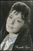 Georgetta Sager (1909-1967) német színésznő dedikált fotólapja / Autograph signature of Georgetta Sager German actress