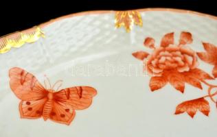 Herendi  Viktória Fortuna Rust mintás gyümölcs készlet, kézzel festett, jelzett, hibátlan, m:15 cm, ...