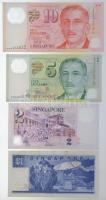 Vegyes: Brunei 1996. 1R + Szingapúr 8db-os vegyes bankjegy tétel T:I-III- Mixed: Brunei 1996. 1 Ringgit + Singapore 8pcs of various banknotes C:UNC-VG