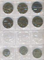 Szovjetunió 1955-1989. vegyes éremgyűjtemény, négylapos berakóban 1-2-5-10-15-20k címletek + 1991. 1...