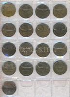 Szovjetunió 1955-1989. vegyes éremgyűjtemény, négylapos berakóban 1-2-5-10-15-20k címletek + 1991. 1...