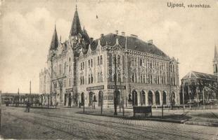 Budapest IV. Újpest, Városháza, Tóth és Társa műasztalosok üzlete, Máté Ambrus vendéglője (EK)