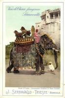 6 db RÉGI motívumlap a Serravallo féle vasas China-bor reklámjával / 6 pre-1945 motive cards with th...