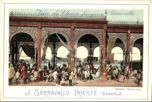 6 db RÉGI motívumlap a Serravallo féle vasas China-bor reklámjával / 6 pre-1945 motive cards with th...