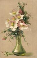 37 db RÉGI csendéletes művész motívumlap, olajfestmény lapokkal és lithokkal / 37 pre-1945 still lif...