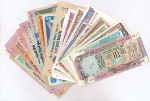32db-os vegyes külföldi bankjegy tétel, benne Mongólia, Ceylon / Srí Lanka és India T:I-IV  32pcs of banknotes, including Mongolia, Ceylon / Srí Lanka and India C:UNC-G