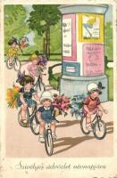 12 db RÉGI díszes, dombornyomott és litho üdvözlőlap, vegyes minőség / 12 pre-1945 decorated, emboss...