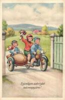 12 db RÉGI díszes, dombornyomott és litho üdvözlőlap, vegyes minőség / 12 pre-1945 decorated, emboss...