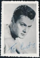 Tony Curtis (1925-2010) színész aláírt fotója / autograph signature of Tony Curtis actor, 9x6 cm