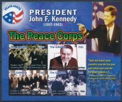 90th anniversary of John F. Kennedy's birth minisheet, 90 éve született John F. Kennedy. kisív