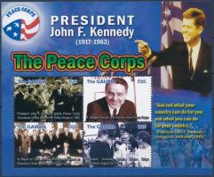 90 éve született John F. Kennedy. kisív, John F. Kennedy mini sheet