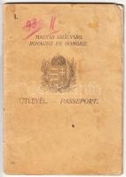 1927 Útlevél kissé ázottan / Hungarian passport