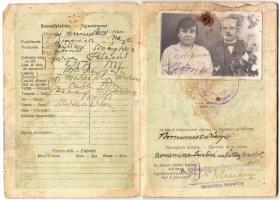 1927 Útlevél kissé ázottan / Hungarian passport